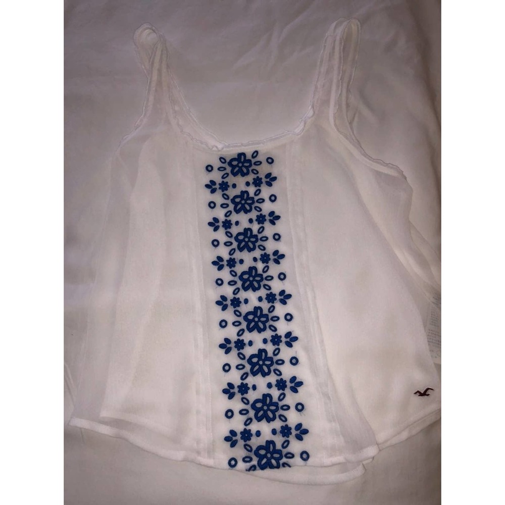 Hollister Blue Flowered Blouse